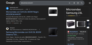 Microondas Samsung, Nuevo sin abrir