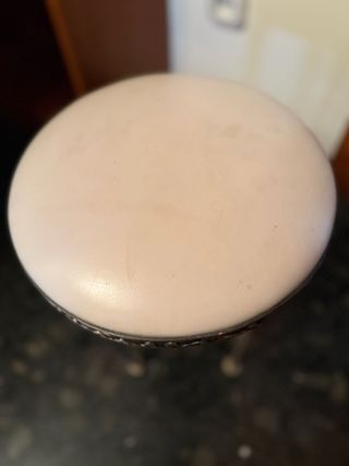 Banqueta taburete silla de metal y piel SOLO HOY