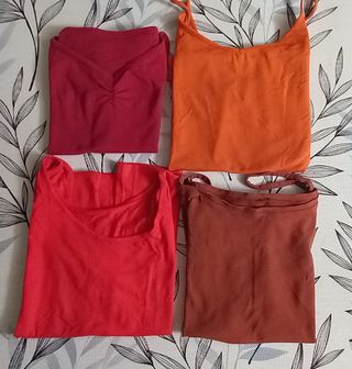 Lote de 4 camisetas de tirantes