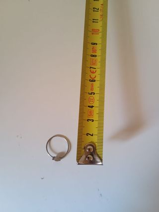 Anillo de plata 925 con detalle rojo