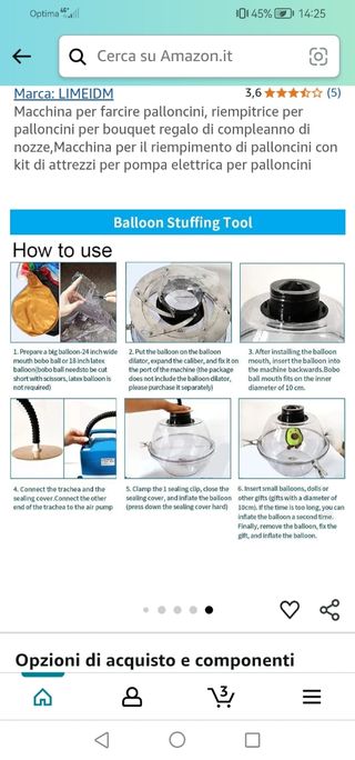 Macchina per riempimento palloncini