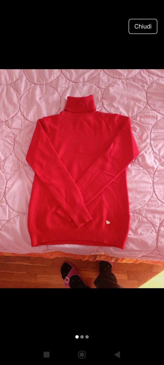 Maglioncino dolcevita rosso