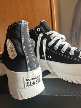 Converse negras plataforma nuevas 425