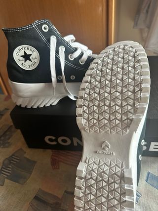 Converse negras plataforma nuevas 425