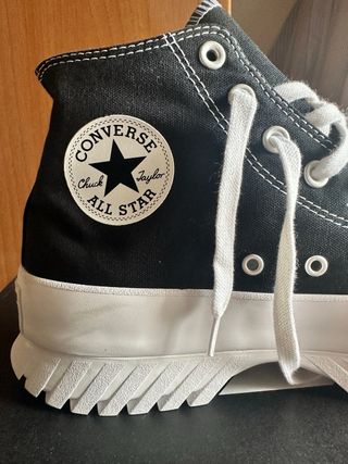 Converse negras plataforma nuevas 425