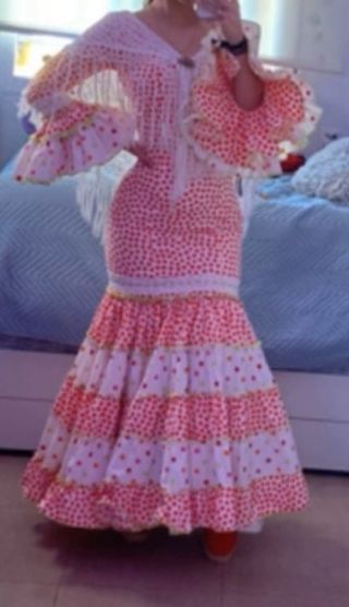 Traje de flamenca canastero XS 34. Muy comodo