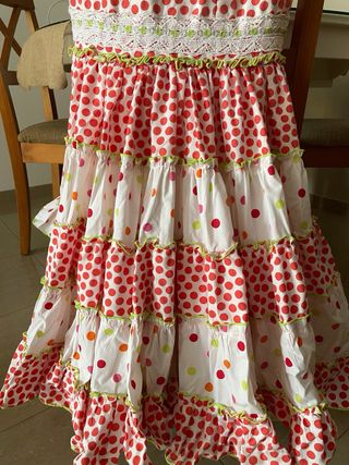 Traje de flamenca canastero XS 34. Muy comodo