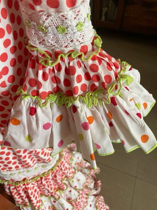 Traje de flamenca canastero XS 34. Muy comodo