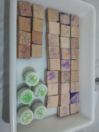 Hello Kitty sellos estampar tinta. Estampación.