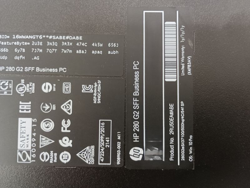 PC HP280 G2 CI3 7100 3.9GHZ 8GB 500GB HDMI WIN11 afbeelding 4