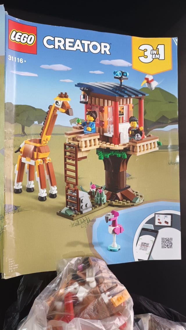 set Lego casa sull'albero,completo,senza scatola