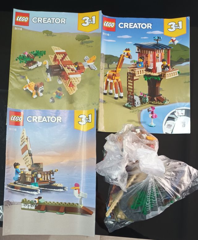 set Lego casa sull'albero,completo,senza scatola