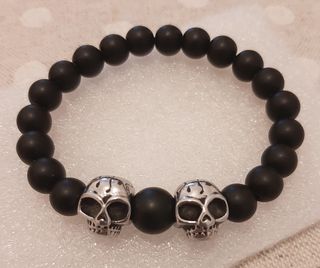 Pulsera de antracita y acero