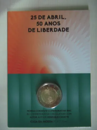 2 euro 2024 Portugal coincard, 25 Aprile Rivoluzio