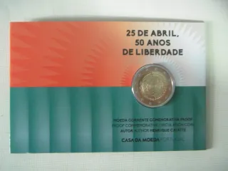 2 euro 2024 Portugal proof, 25 Aprile Rivoluzione