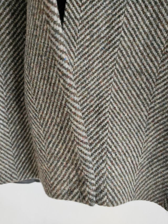 Abrigo espiga marrón, lana