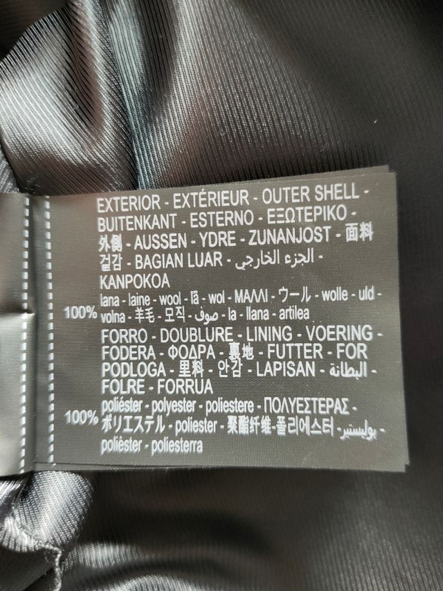 Abrigo espiga marrón, lana