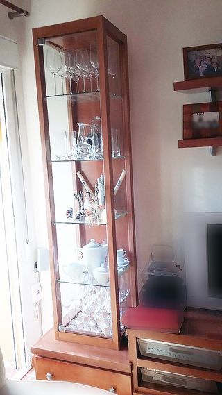 Mueble salón TV. Madera cerezo maciza