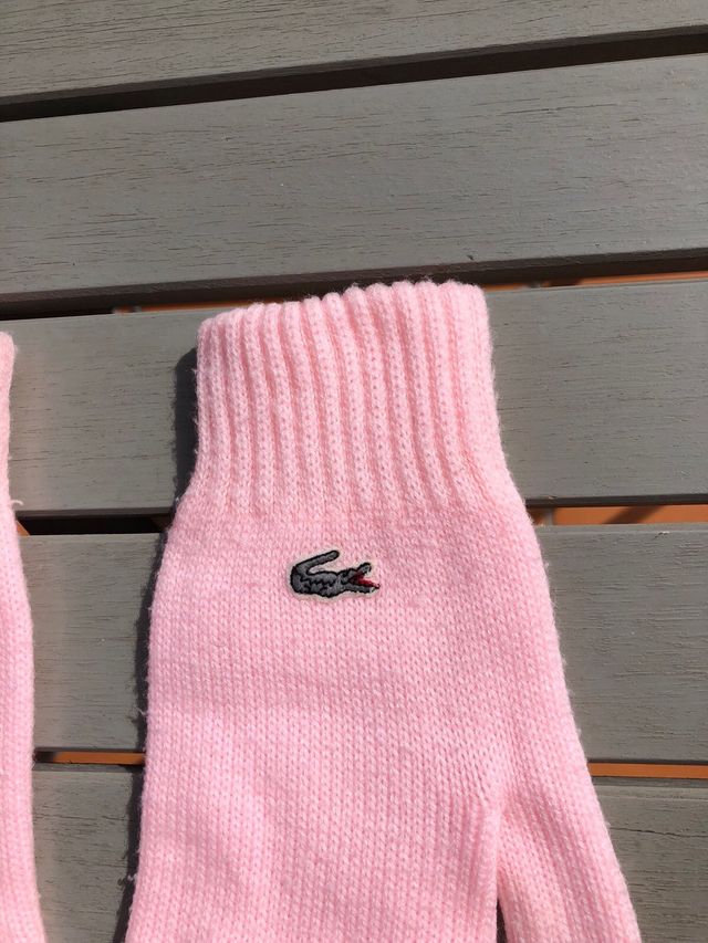 Guantes Lacoste color rosa. Originales.