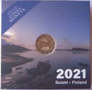 2 euro proof 2021,Finland 100th island Alan Autono
