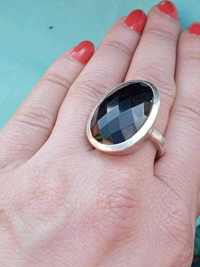 Anello in argento con onice