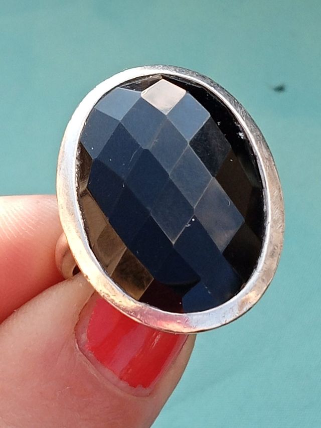 Anello in argento con onice