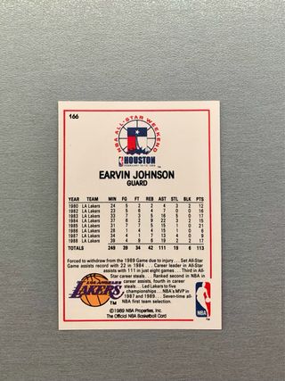 Carta NBA Magic Johnson N.166 Hoops 89-90 AllStar