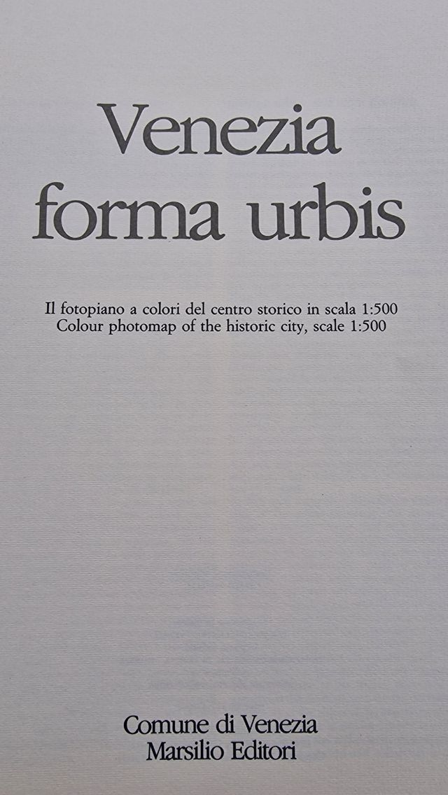 Fotopiano Venezia forma urbis volume 