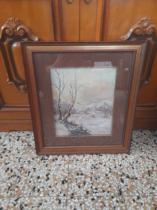 Quadro paesaggio invernale