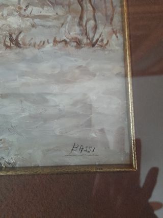 Quadro paesaggio invernale