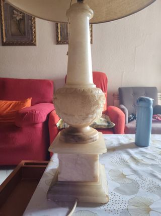 Lampara de mármol vintage