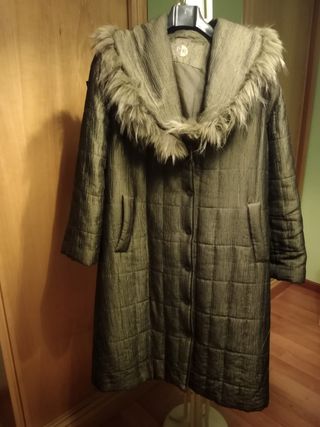 Abrigo señora guateado,pelo cuello.