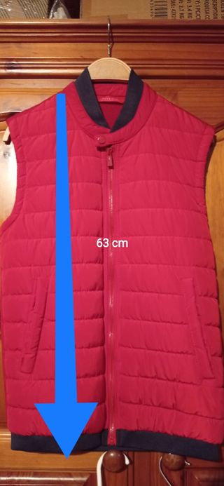 Chaleco rojo oscuro Zara Man