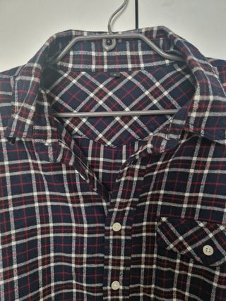 Camisa cuadros franela Muji