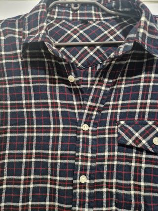 Camisa cuadros franela Muji
