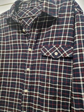 Camisa cuadros franela Muji