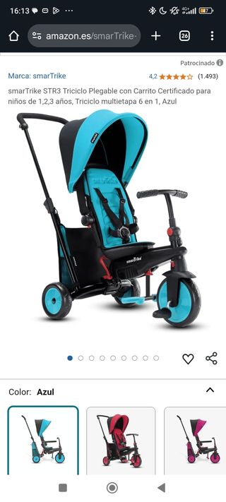 Triciclo evolutivo smartrike plegable