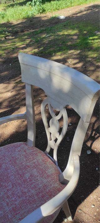 Mesa comedor madera maciza extensible y 6 sillas