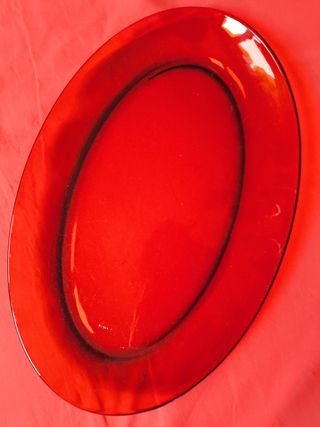 2 "DURALEX" FUENTE OVALADA Y ENSALADERA REDONDA