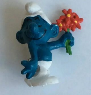 Antigua figura de colección de "Los Pitufos"