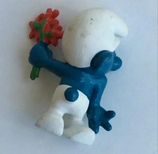 Antigua figura de colección de "Los Pitufos"