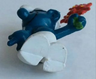 Antigua figura de colección de "Los Pitufos"