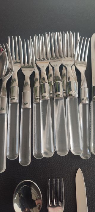 Posate acciaio inox e alabastro