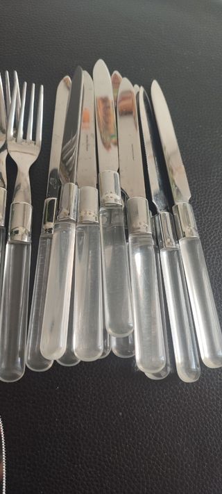 Posate acciaio inox e alabastro