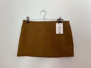 Mini falda ante marrón