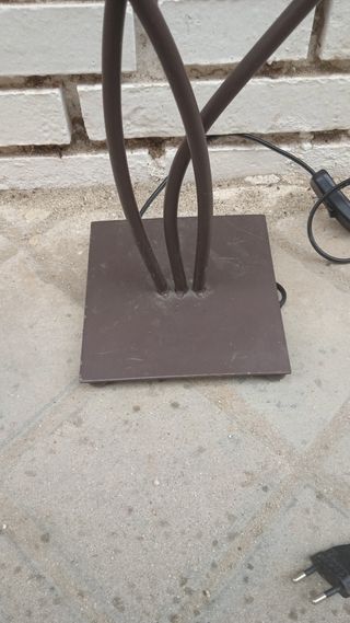 Lampara sobremesa forja con 3 puntos luz vintage