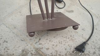 Lampara sobremesa forja con 3 puntos luz vintage