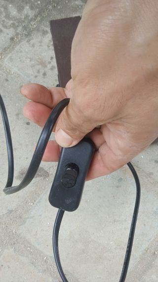 Lampara sobremesa forja con 3 puntos luz vintage