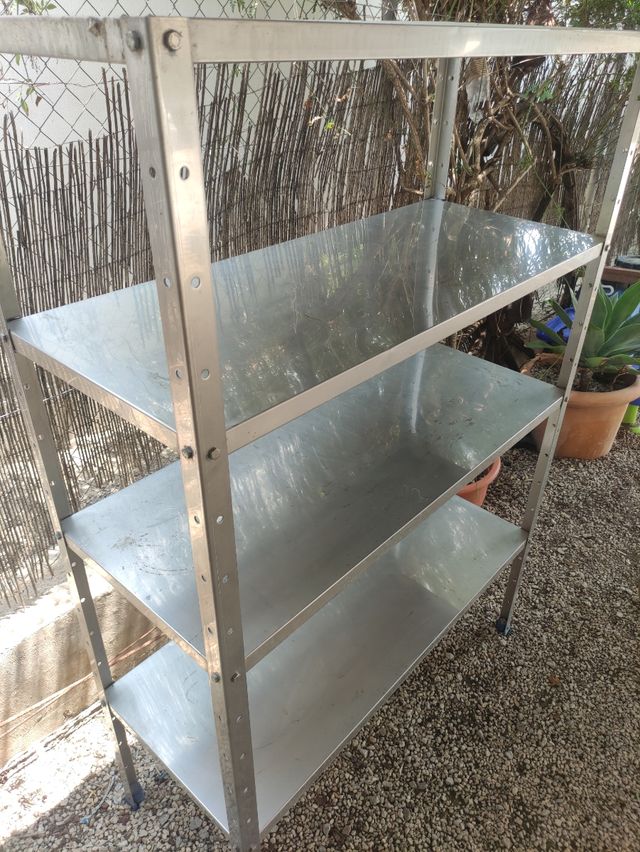 Estantería de acero inoxidable reforzada