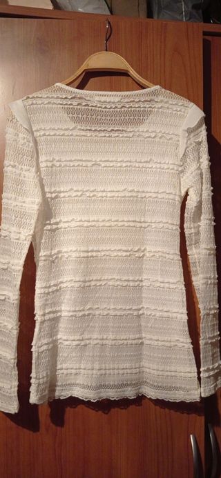 Camiseta encaje mujer Bershka